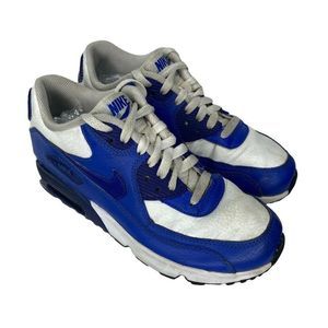 Nike Air Max 90 LTR Big Kids Style Sneaker 5Y Blue White 833412-105 Leather Shoe